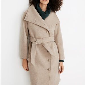 Madewell Copenhagen Belted Coat in Insuluxe Fabric